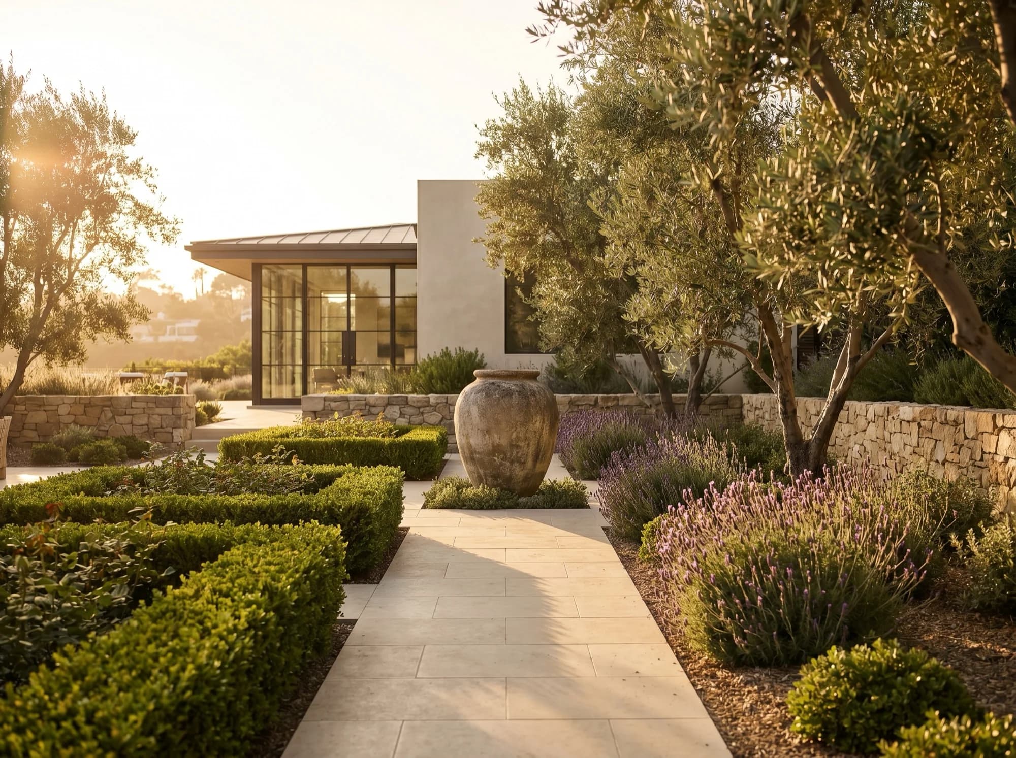 A garden that matches the caliber of the home.