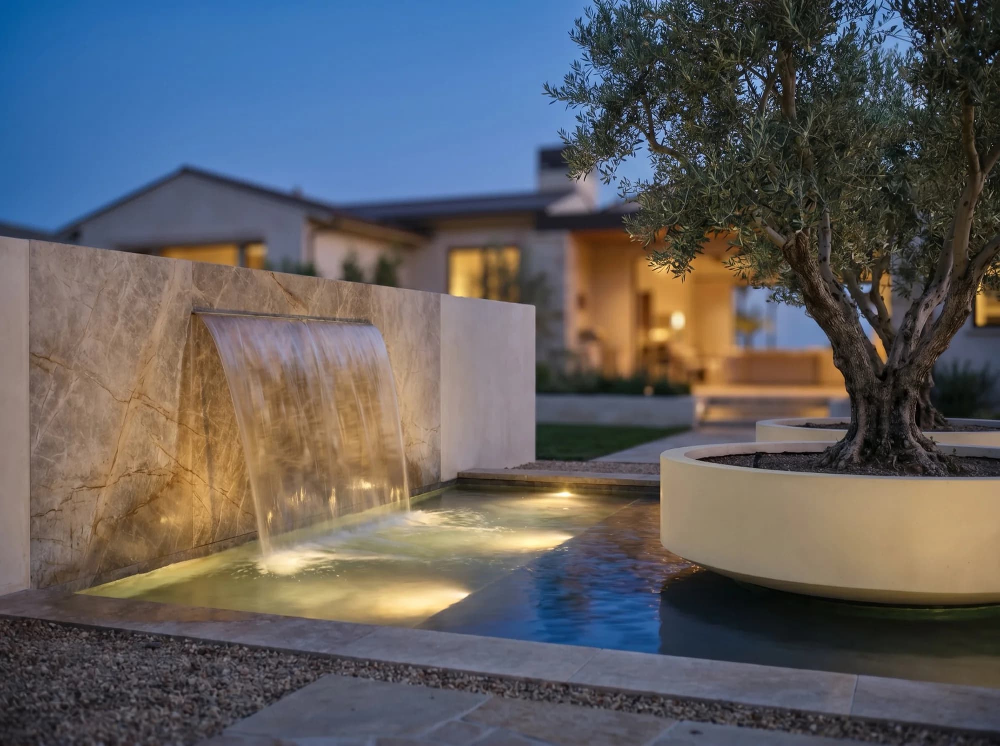 Water, stone & evening light